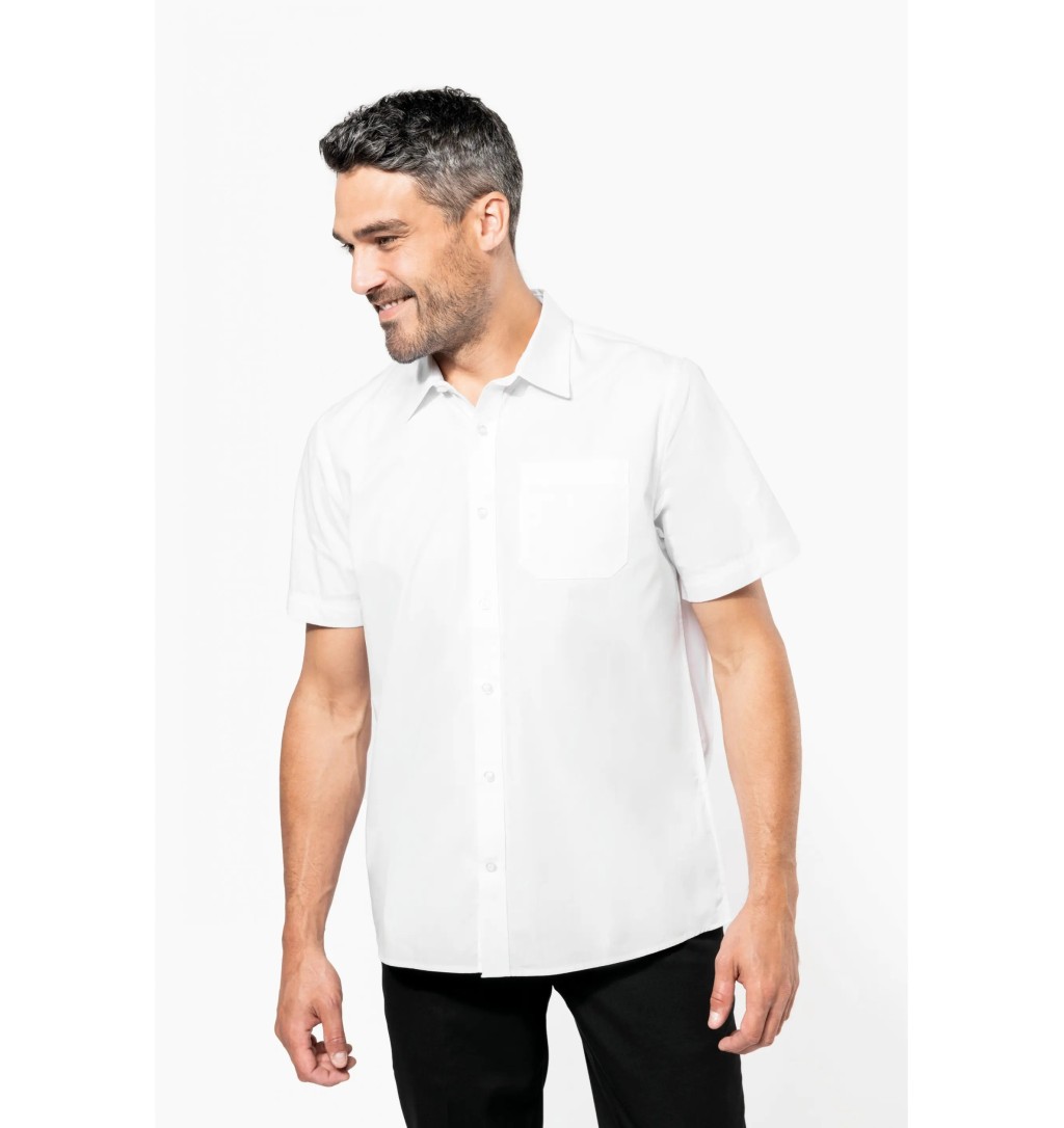 Chemise popeline homme manches courtes 120g – Print France