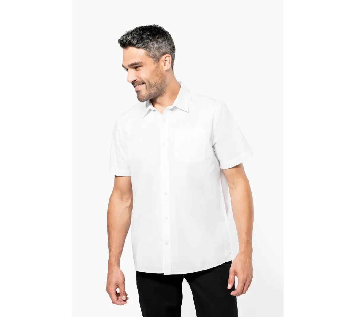 Chemise popeline homme manches courtes 120g – Print France
