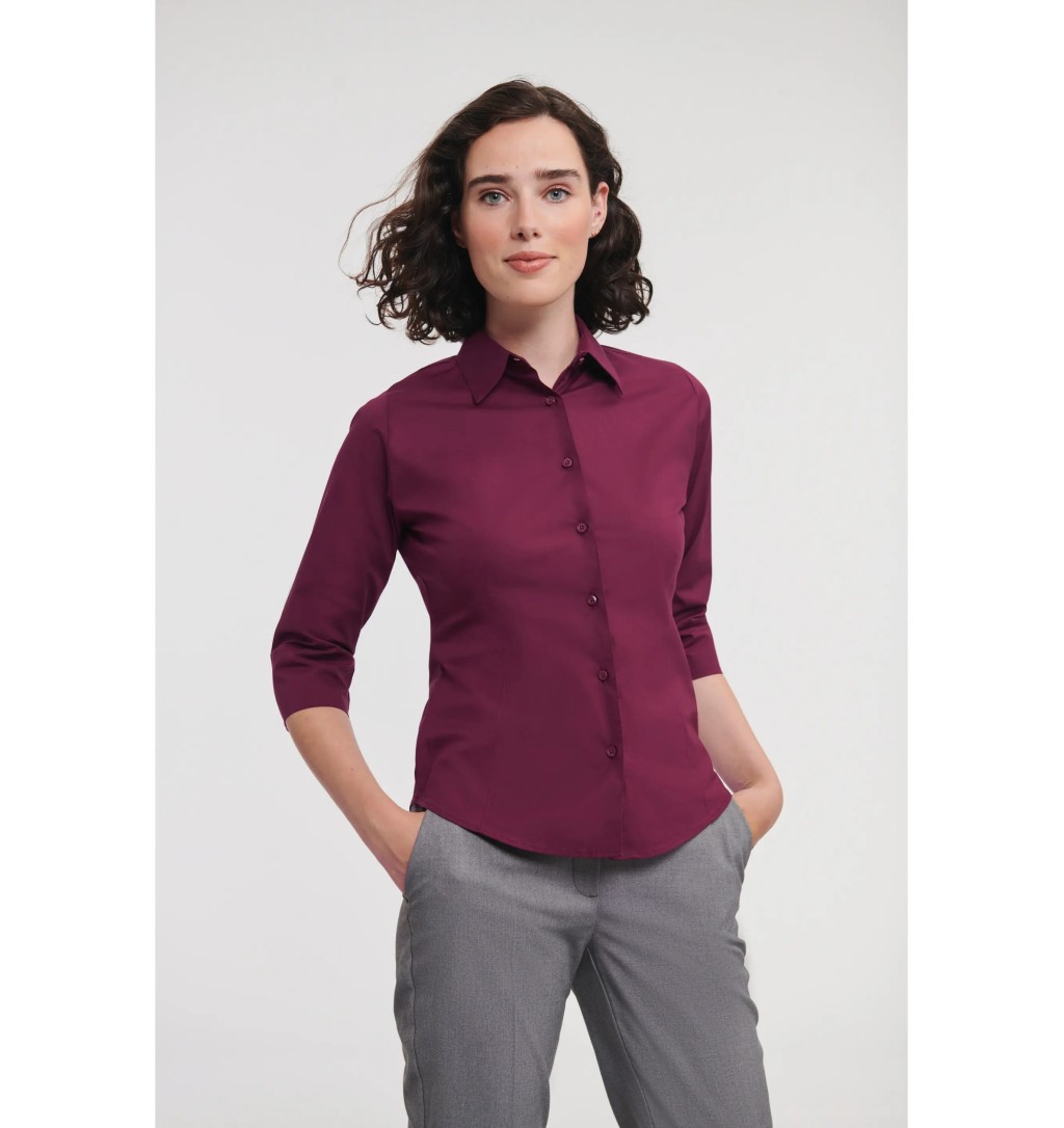 Chemise ajustée femme manches 3/4 personnalisée – Print France