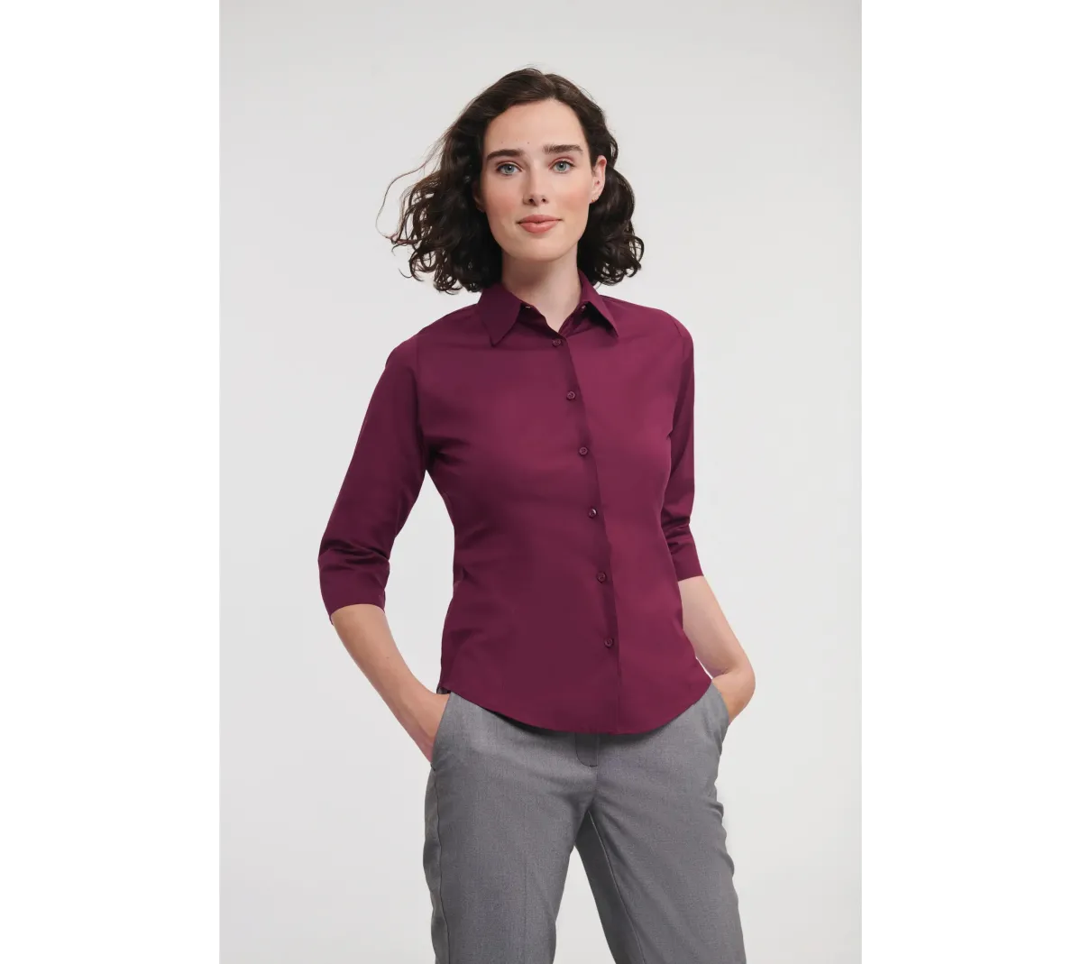 Chemise ajustée femme manches 3/4 personnalisée – Print France