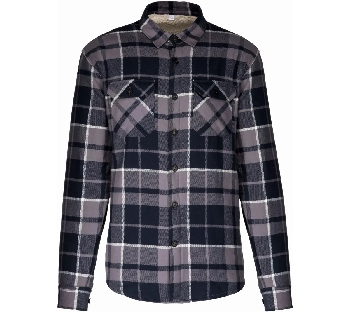 Surchemise à carreaux doublée sherpa – Print France