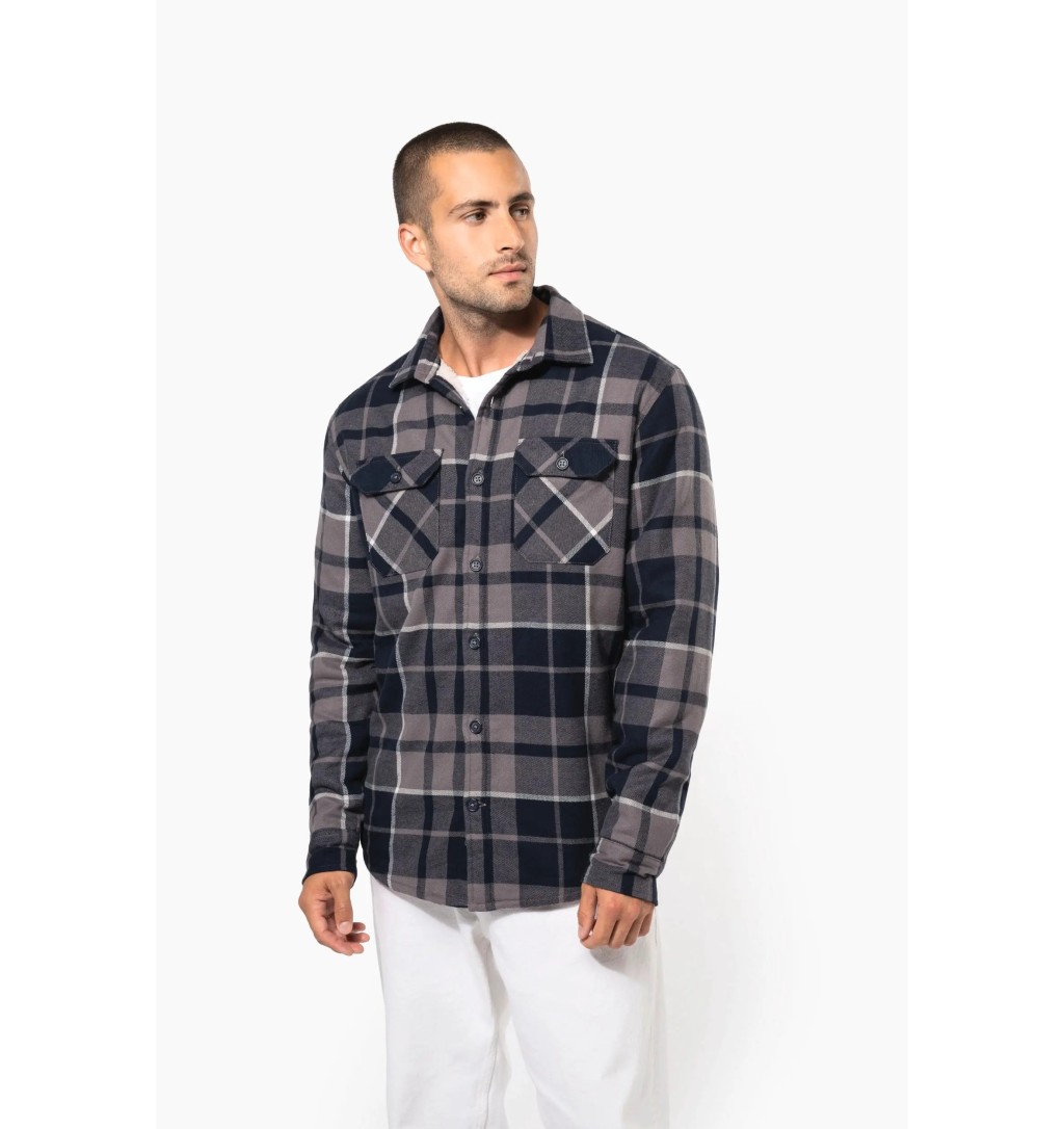Surchemise à carreaux doublée sherpa – Print France