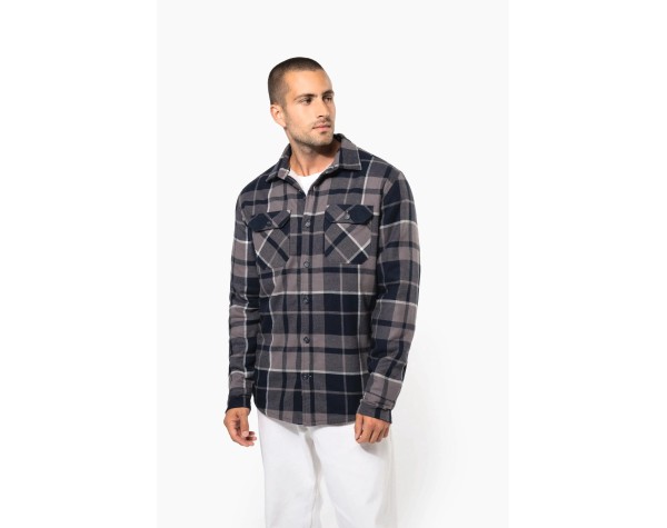 Surchemise à carreaux doublée sherpa – Print France