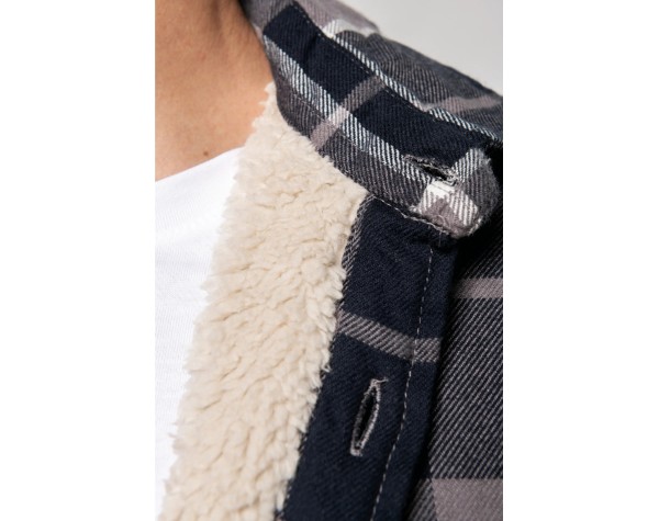 Surchemise à carreaux doublée sherpa – Print France