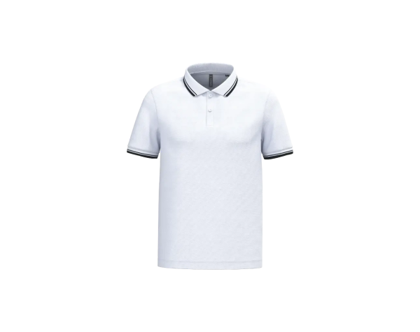 Polo homme manches courtes à rayures à personnaliser
