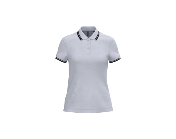 Polo femme manches courtes à rayures à personnaliser