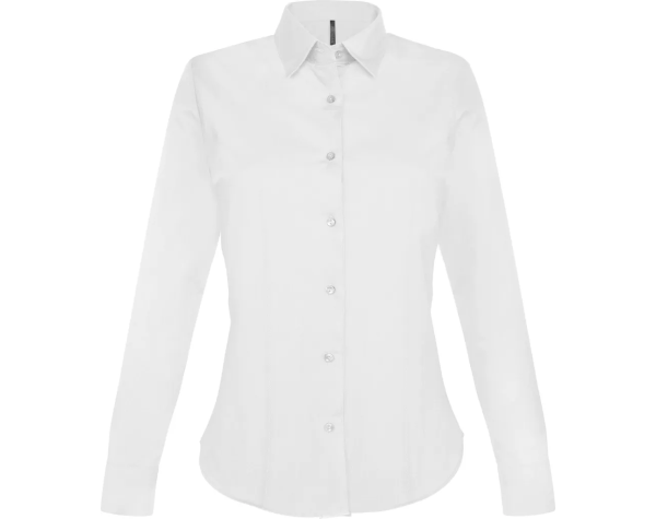 Chemise Femme Manches Longues coton/elasthanne 140 KARIBAN à personnaliser