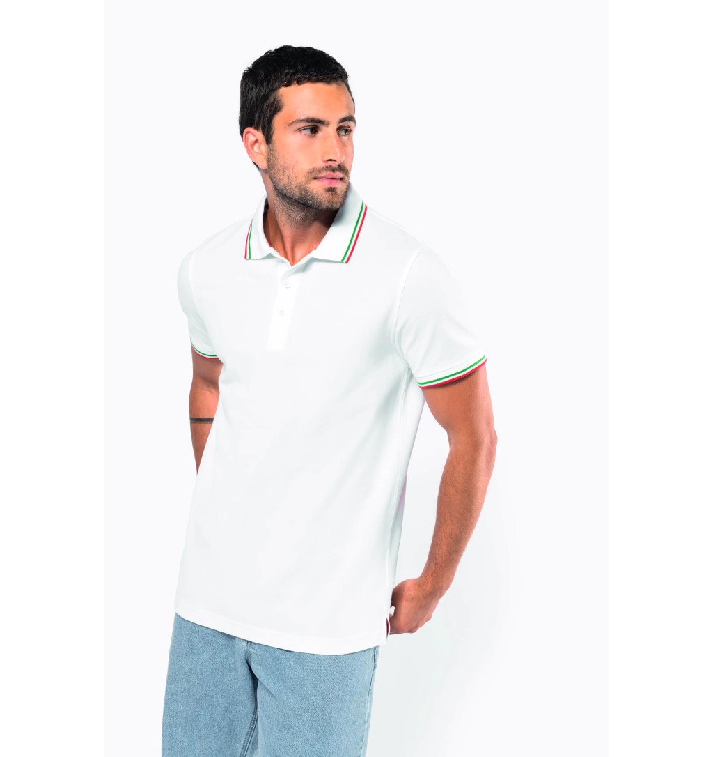 Polo maille piquée manches courtes – Print France