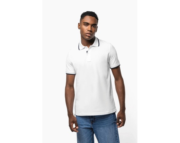 Polo homme manches courtes liseré 220g – Print France